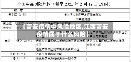 【吉安疫情中风险地区,江西吉安疫情属于什么风险】