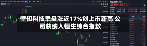 壁仞科技早盘涨近17%创上市新高 公司获纳入恒生综合指数-第2张图片