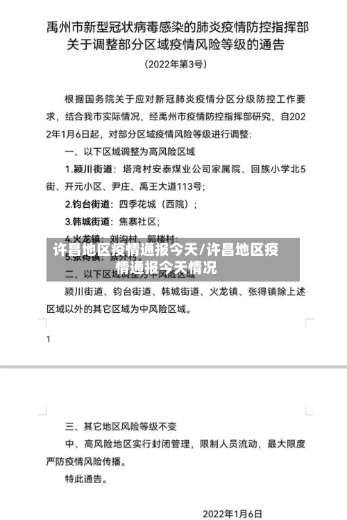 许昌地区疫情通报今天/许昌地区疫情通报今天情况-第2张图片