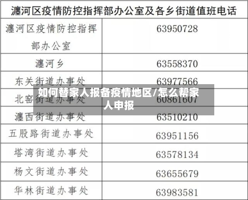 如何替家人报备疫情地区/怎么帮家人申报
