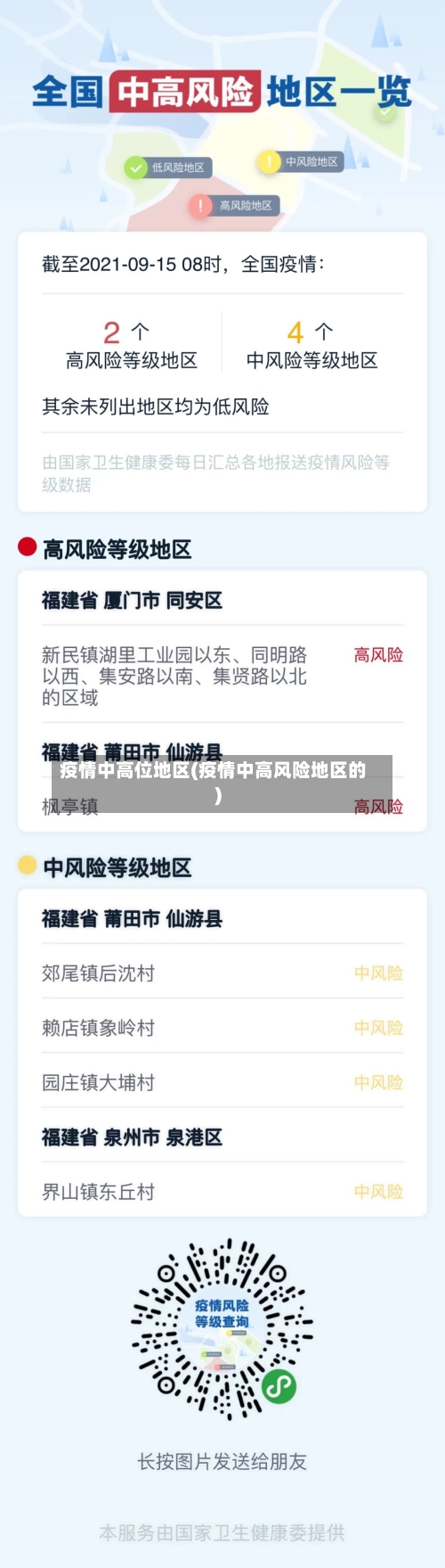 疫情中高位地区(疫情中高风险地区的)-第2张图片