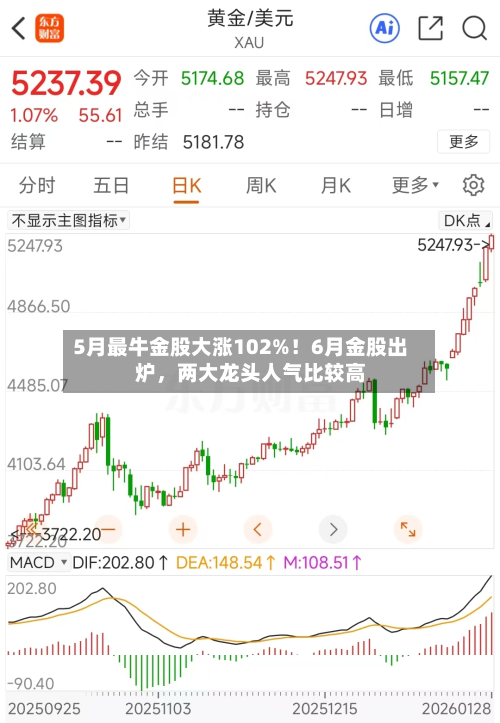 5月最牛金股大涨102%！6月金股出炉	，两大龙头人气比较高-第2张图片