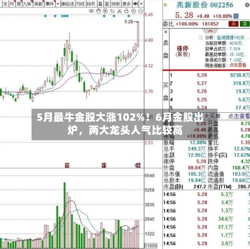 5月最牛金股大涨102%！6月金股出炉	，两大龙头人气比较高-第3张图片