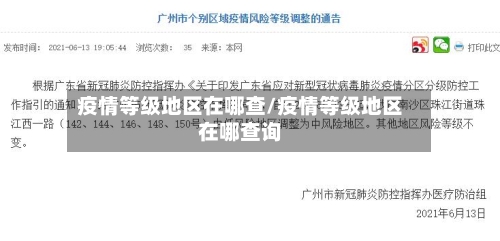 疫情等级地区在哪查/疫情等级地区在哪查询-第2张图片