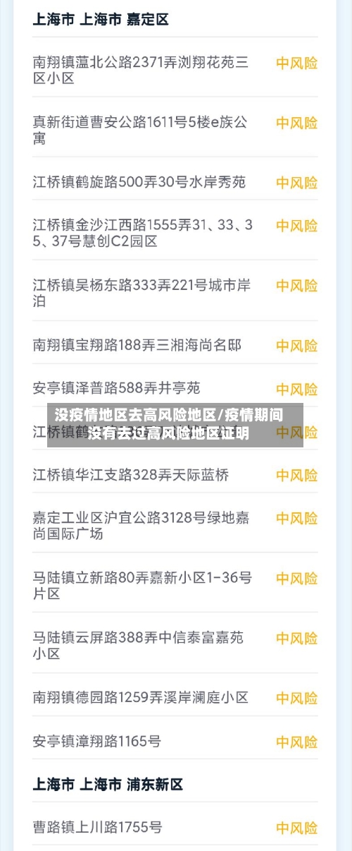 没疫情地区去高风险地区/疫情期间没有去过高风险地区证明-第2张图片
