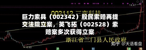 巨力索具（002342）股民索赔再提交法院立案，英飞拓（002528）索赔案多次获得立案-第2张图片