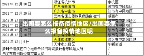 出国要怎么报备疫情地区/出国要怎么报备疫情地区呢-第2张图片